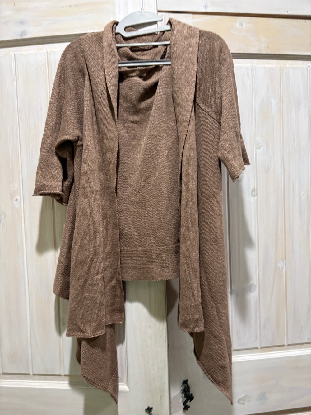 J. Jill Women's Open Front Draped Cardigan Sweater - Brown